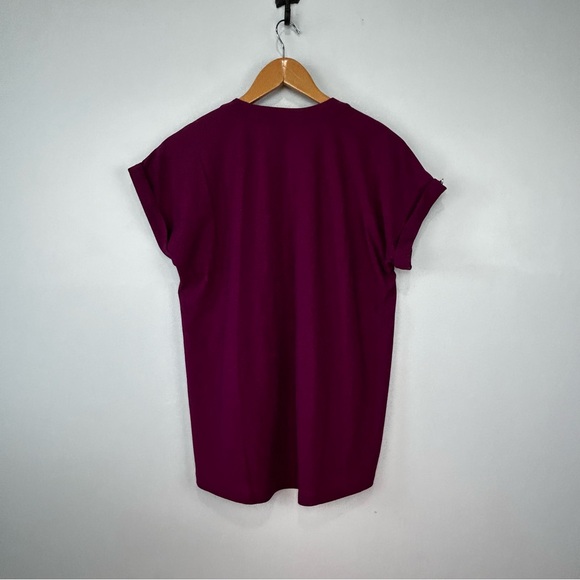 LILY MORGAN purple short sleeve blouse L - Picture 8 of 8